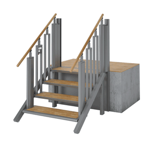 Animation: FlexStep verwandelt sich von einer Treppe in einen Plattformlift